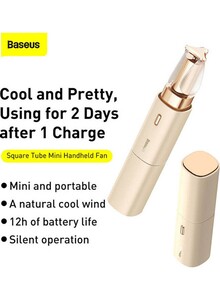Baseus Mini Handheld Portable Fan With Rechargeable Battery CXMN-02 Beige