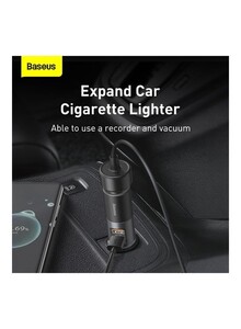 Baseus USB C Car Charger 120W Multi USB Fast Charging QC 3.0 \u0026 PD 3.0 30W+30W+60W 2 USB and Expansion Ports Cigarette Lighter for Smartphones/Tablets/Switch
