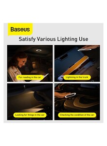 Baseus Touch Sensor USB Charging Car LED Interior Light, Magnetic Suction Car RV LED Ceiling Dome Light Fixture Wireless Car Interior Lamp for Reading Lighting for Trailer Camper Boat( Light)