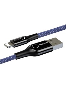 Baseus Lightning-Fast Charging Cable with Light Intelligent power-off 1M Nylon Braided Fast Charging \u0026 Sync - LED indicator, Compatible with iPhone 13 Pro/12/11/11 pro/11pro max/X XR Max 8 7 Plus and More Blue Baseus Lightning-Fast Charging Cable with Light Intelligent power-off 1M Nylon Braided Fast Charging \u0026 Sync - LED indicator, Compatible with iPhone 13 Pro/12/11/11 pro/11pro max/X XR Max 8 7 Plus and More Blue
