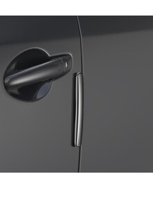 Baseus Car Door Edge Guards, Car Door Protector Universal Auto Door Side Edge Protection Sticker - Anti Collision Anti-rub Fashion, Fits Most Car SUV Pickup Truck (Black) 4 Packs