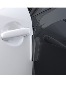 Baseus Car Door Edge Guards, Car Door Protector Universal Auto Door Side Edge Protection Sticker - Anti Collision Anti-rub Fashion, Fits Most Car SUV Pickup Truck (Black) 4 Packs