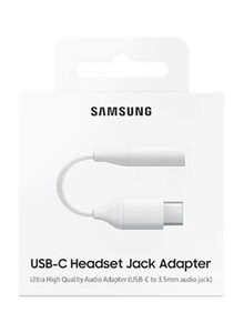 Samsung USB-C Headphone Jack Adapter White
