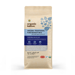 Organic Tattva Traditional Pure Basmati Rice 1Kg Organic Tattva Traditional Pure Basmati Rice 1Kg