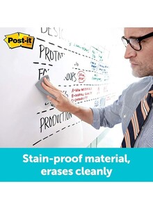 3M Post It Dry Erase Board Surface 3x2feet White