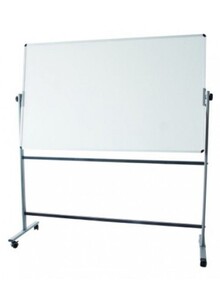 deli Double Sided Magnetic Whiteboard With Stand White