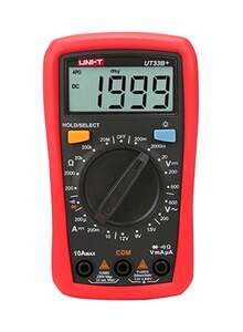 UNI-T UT33B+ Palm Size Multimeter Black/Red 134 x 77 x 47millimeter