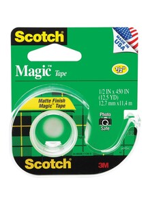 3M Scotch 104 Magic Tape With Dispenser Clear 11400x12.7millimeter