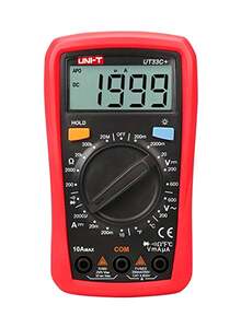 UNI-T UT33C+ Palm Size Digital Multimeter Black/Red 134 x 77 x 47millimeter