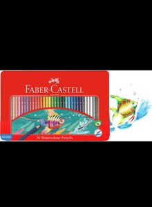 FABER-CASTELL 36-Piece Water Color Pencil Set Multicolour