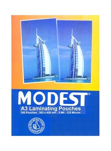 MODEST 100-Piece A3 Laminating Pouches Clear