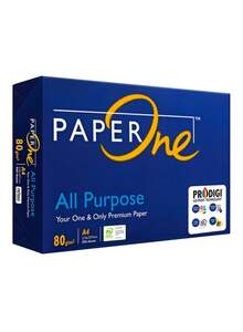 PaperOne All Purpose Premium Copy Paper, 80 GSM, A4 Size, 500 Sheets Ream