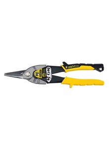 Stanley Straight Cut Compound Action Aviation Snips Silver/Yellow/Black