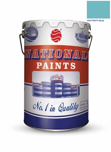 NATIONAL PAINTS Water Based Wall Paint Purity Blue 18L
