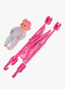 Generic Foldable Buggy Dolls Stroller Pushchair Pram