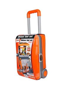 Chamdol 2-In-1 Exceptional Quality Deluxe Trolley Playset For Kids, Orange/Grey/Black 15.40x9.60x5.30inch