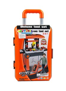 Chamdol 2-In-1 Exceptional Quality Deluxe Trolley Playset For Kids, Orange/Grey/Black 15.40x9.60x5.30inch