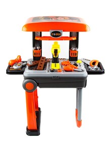 Chamdol 2-In-1 Exceptional Quality Deluxe Trolley Playset For Kids, Orange/Grey/Black 15.40x9.60x5.30inch