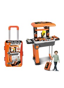 Chamdol 2-In-1 Exceptional Quality Deluxe Trolley Playset For Kids, Orange/Grey/Black 15.40x9.60x5.30inch