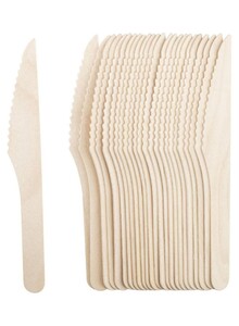 SNH 50-Piece Disposable Wooden Knife Beige 90g