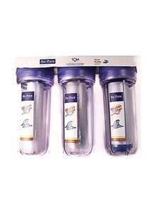 So-Pure 3-Piece Triple Stage Under Counter Water Purification Filter Purple