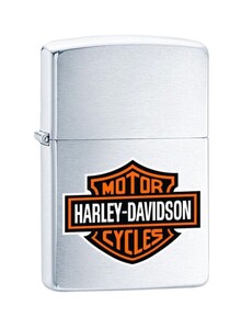 Zippo Harley-Davidson Windproof Gas Lighter Chrome/Black/White