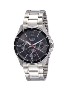 CASIO Men's Water Resistant Satinless Steel Chronograph Watch MTP-1374D-1AVDF - 44 mm - Silver