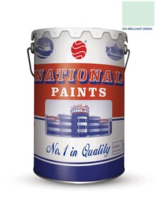 NATIONAL PAINTS Water Based Wall Paint Brilliant Green 3.6L