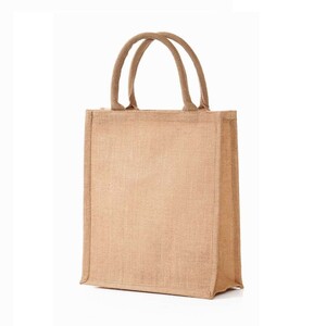 Eco-Neutral Jute Shopping Bag - Vertical - Natural - (pack of 5)
