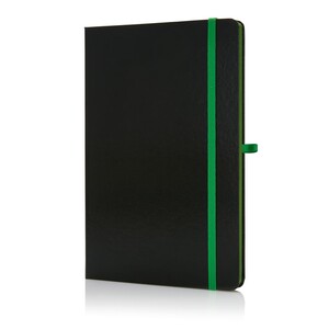 Santhome SUKH - A5 Hardcover Ruled Notebook Black-Green - (pack of 5)
