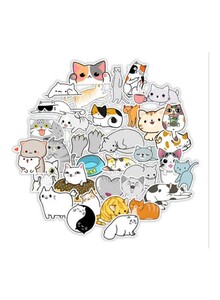Inder 50-Piece Cute Cat Sticker Set