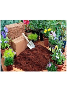 Inder 2Pcs of 650g Coco Peat Compost Nutrient Full Natural Coconut Fiber Coco Coir Brick Pellet Soil for Indoor Outdoor Gardening