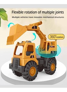 Inder Kids Sliding Construction Vehicle Engineering Toy Model Car Childrens Inertial Large Excavator Truck Play Vehicle Model Toy Crash & Fall Resistant Toy Truck For kids