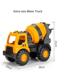 Inder Kids Sliding Construction Vehicle Engineering Toy Model Car Childrens Inertial Large Mixer Truck Play Vehicle Model Toy Crash & Fall Resistant Toy Truck For kids