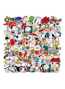 Inder 50 Anime Snoopy Personalized Graffiti Stickers 12 x 12 x 1cm