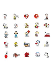 Inder 50 Anime Snoopy Personalized Graffiti Stickers 12 x 12 x 1cm