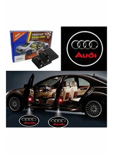 Inder 2-Piece LED Car Door Audi Logo Projector Shadow Light Set