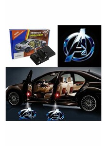 Inder 2-Piece LED Car Door Avengers Logo Projector Shadow Light Set