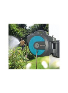 GARDENA Retractable Battery Operated Hose Reel 115-Feet With Convenient  Hose Guide review 