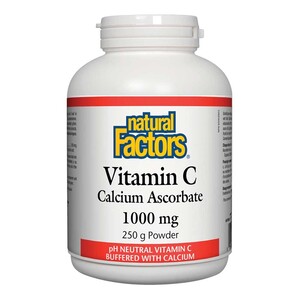 Natural Factors Vitamin C Calcium Ascorbate Powder, 250 Gm, 1000 mg