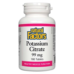 Natural Factors Potassium Citrate, 99 mg, 90 Tablets