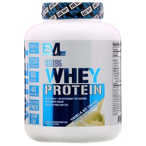 Evlution Nutrition 100% Whey Protein, Vanilla Ice Cream, 5 LB