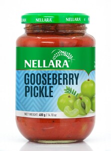 Nellara Goosebery Pickle(Nellikka) 400 g Glass Jar