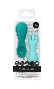Marcus & Marcus Silicone Palm Grasp Spoon & Fork Set - Ollie