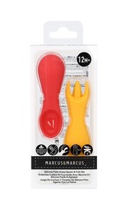 Marcus & Marcus Silicone Palm Grasp Spoon & Fork Set - Marcus