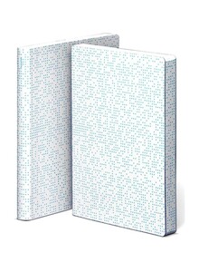 Nuuna Glowing Pixels Graphic Glow Notebook, 256 Pages Blue/White