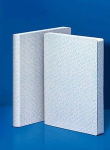 Nuuna Glowing Pixels Graphic Glow Notebook, 256 Pages Blue/White