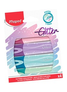 Maped 4-Piece Glitter Highlighter Multicolour
