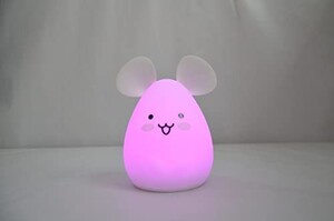 ضوء ليلي على شكل فأر من السيليكون للأطفال