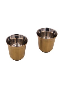 ROVATTI 2-Piece Set Pola Stainless Steel Cup Gold 85ml